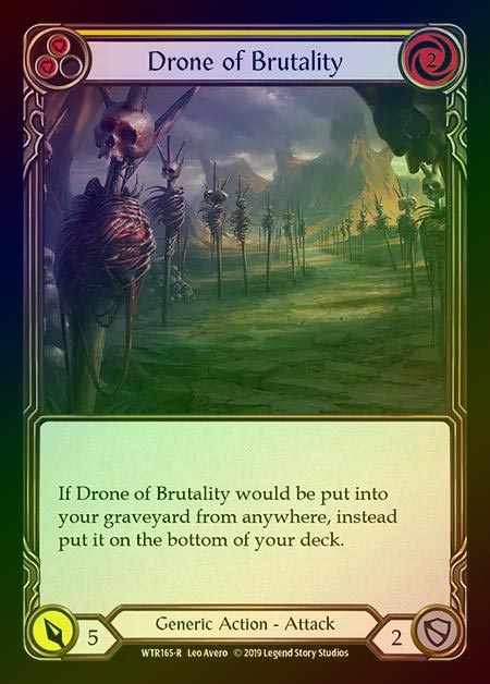 【RF】[Generic] Drone of Brutality (yellow) [1st-WTR165-R] Rainbow Foil