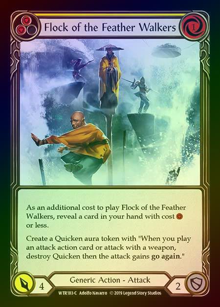 【RF】[Generic] Flock of the Feather Walkers (yellow) [1st-WTR183-C] Rainbow Foil