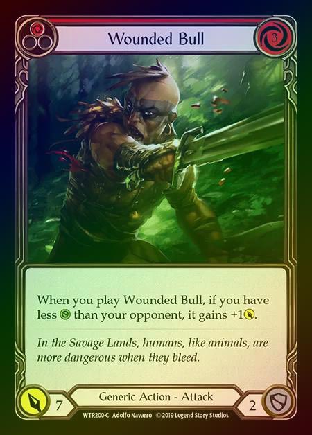 【RF】[Generic] Wounded Bull (red) [1st-WTR200-C] Rainbow Foil