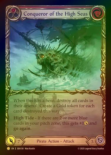 【CF】【EN】[Pirate] 蒼海の大覇船/Conqueror of the High Seas (Extended Art) [SEA130-M]
