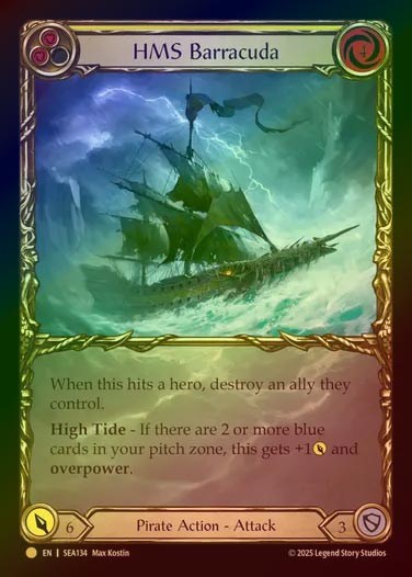 【CF】【EN】[Pirate] 荒名船バラクーダ/HMS Barracuda (yellow)  (Extended Art) [SEA134-R]