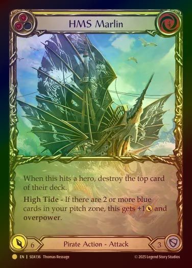 【CF】【EN】[Pirate] 荒名船マールリン/HMS Marlin (yellow)  (Extended Art) [SEA136-R]