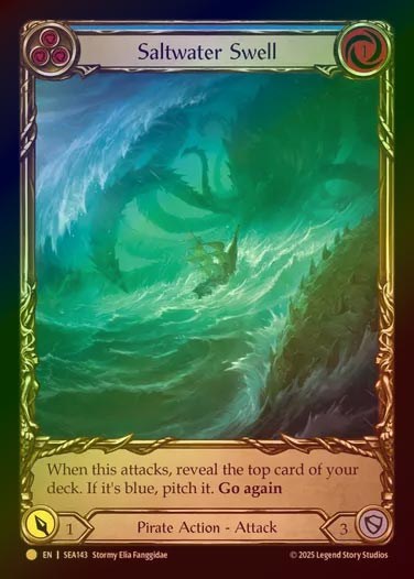 【CF】【EN】[Pirate] 海生のうねり/Saltwater Swell (blue)  (Extended Art) [SEA143-R]