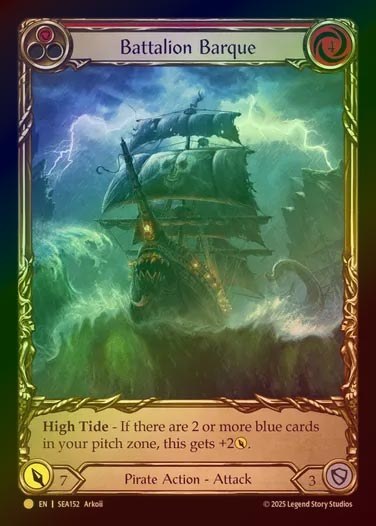 【CF】【EN】[Pirate] 戦隊帆船/Battalion Barque (red)  (Extended Art) [SEA152-C]