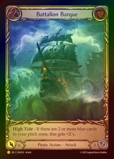 【CF】【EN】[Pirate] 戦隊帆船/Battalion Barque (yellow)  (Extended Art) [SEA153-C]