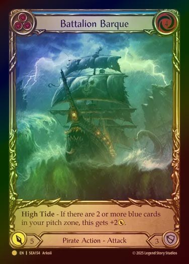 【CF】【EN】[Pirate] 戦隊帆船/Battalion Barque (blue)  (Extended Art) [SEA154-C]