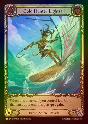 【CF】【EN】[Pirate] ゴールドハンターの軽帆/Gold Hunter Lightsail (yellow)  (Extended Art) [SEA162-C]