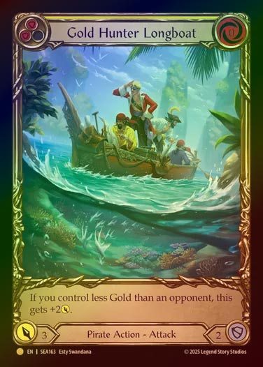【CF】【EN】[Pirate] ゴールドハンターの長艇/Gold Hunter Longboat (yellow)  (Extended Art) [SEA163-C]