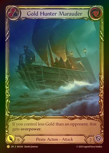 【CF】【EN】[Pirate] ゴールドハンターの略奪者/Gold Hunter Marauder (yellow)  (Extended Art) [SEA164-C]