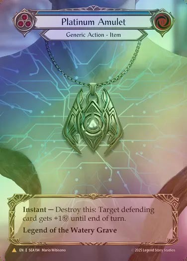 【CF】【EN】[Generic] プラチナのアミュレット/Platinum Amulet (Extended Art) [SEA194-Marvel]