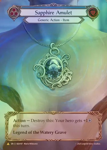 【CF】【EN】[Generic] サファイアのアミュレット/Sapphire Amulet (Extended Art) [SEA197-Marvel]