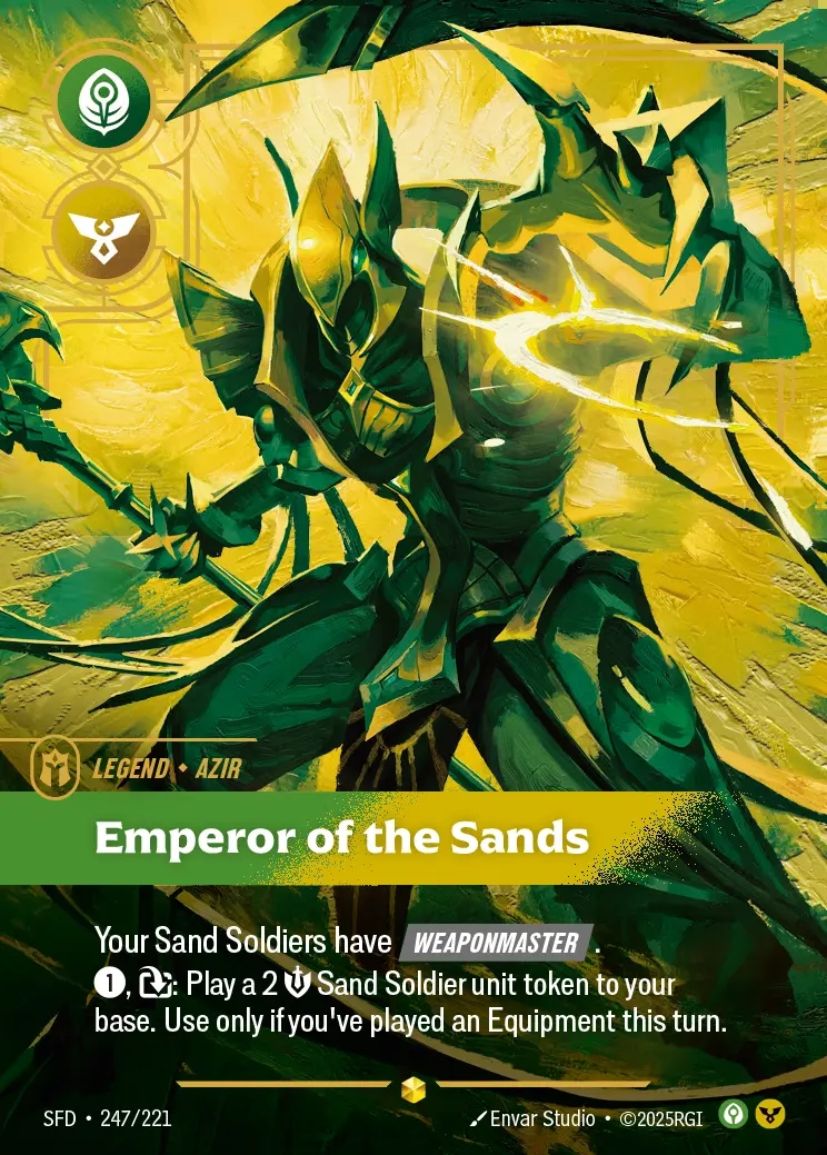 【Showcase】[Calm Order] Azir, Emperor of the Sands [SFD-247-Showcase]