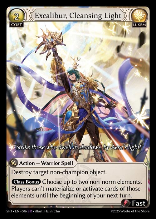 [Luxem] Excalibur, Cleansing Light [SP3_006-SR]