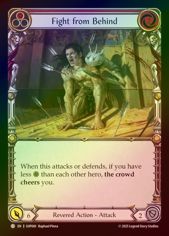 【RF】【EN】[Revered] 背水の陣/Fight from Behind (red) [SUP040-C]