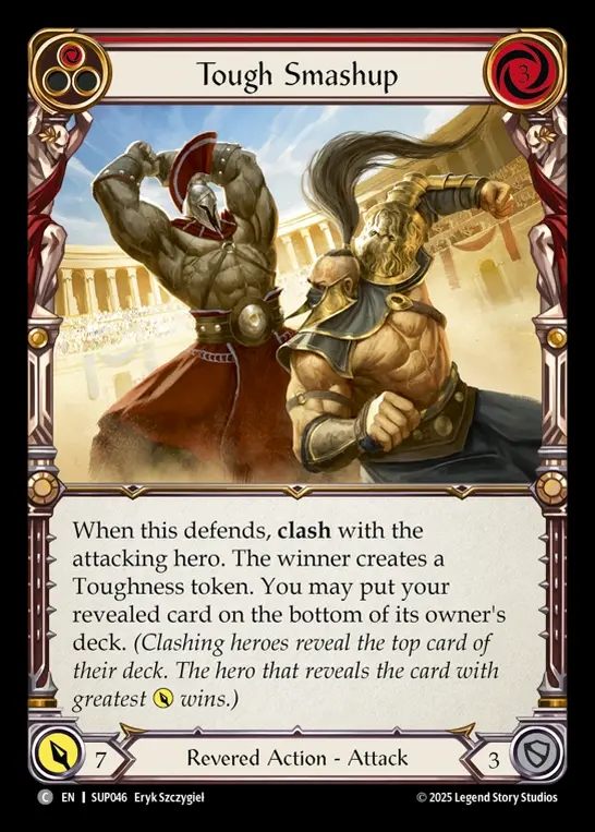 【EN】[Revered] 力比べ/Tough Smashup (red) [SUP046-C]