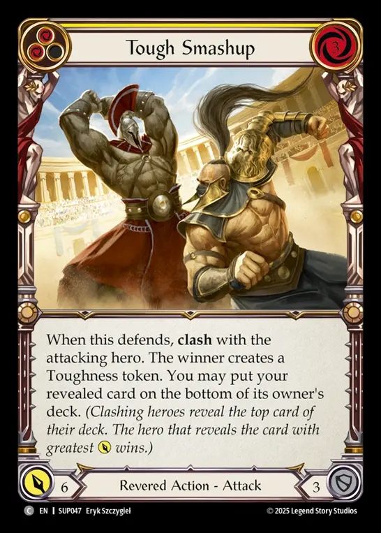 【EN】[Revered] 力比べ/Tough Smashup (yellow) [SUP047-C]