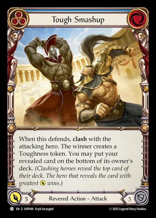 【EN】[Revered] 力比べ/Tough Smashup (blue) [SUP048-C]