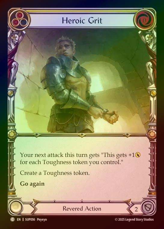 【RF】【EN】[Revered] 英雄の闘志/Heroic Grit (yellow) [SUP056-C]