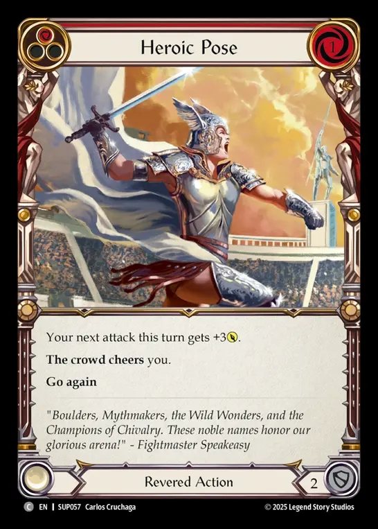 【EN】[Revered] 英雄の佇まい/Heroic Pose (red) [SUP057-C]