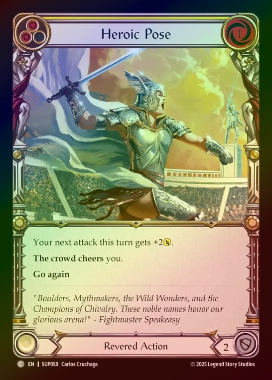 【RF】【EN】[Revered] 英雄の佇まい/Heroic Pose (yellow) [SUP058-C]