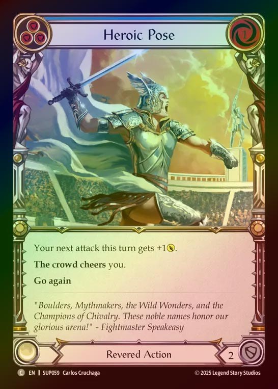 【RF】【EN】[Revered] 英雄の佇まい/Heroic Pose (blue) [SUP059-C]