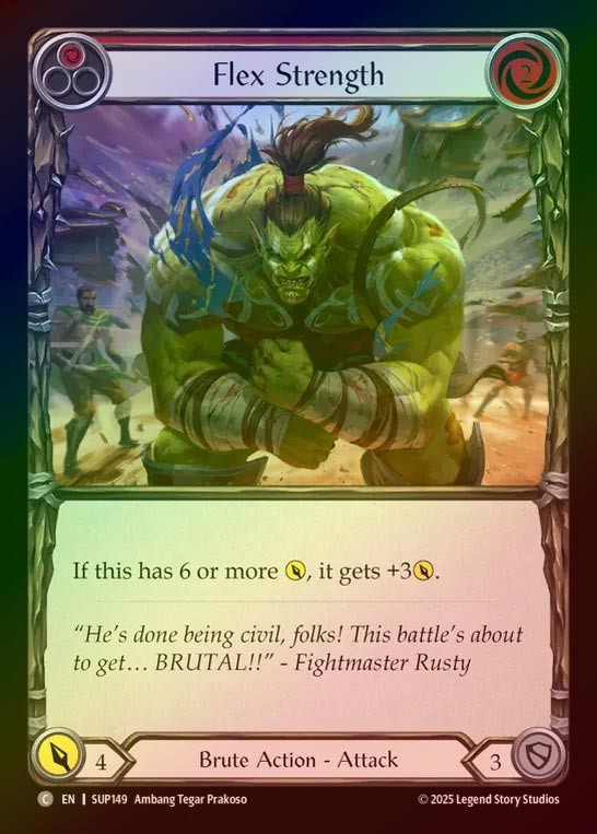 【RF】【EN】[Brute] 魅せる力/Flex Strength (red) [SUP149-C]