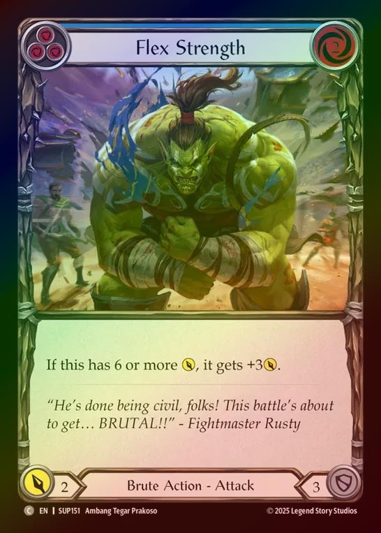 【RF】【EN】[Brute] 魅せる力/Flex Strength (blue) [SUP151-C]