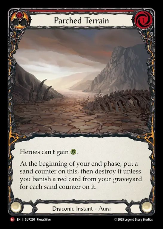 【EN】[Draconic] 乾燥地帯/Parched Terrain [SUP260-M]