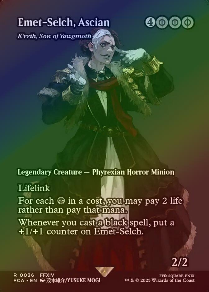 《特価品NM》【ボーダーレスFoil】【英】アシエン・エメトセルク/Emet-Selch, Ascian [FCA]