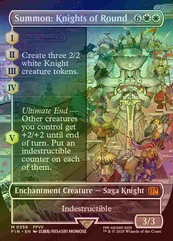 《特価品NM》【ボーダーレスFoil】【英】召喚：ナイツオブラウンド/Summon: Knights of Round [FIN]