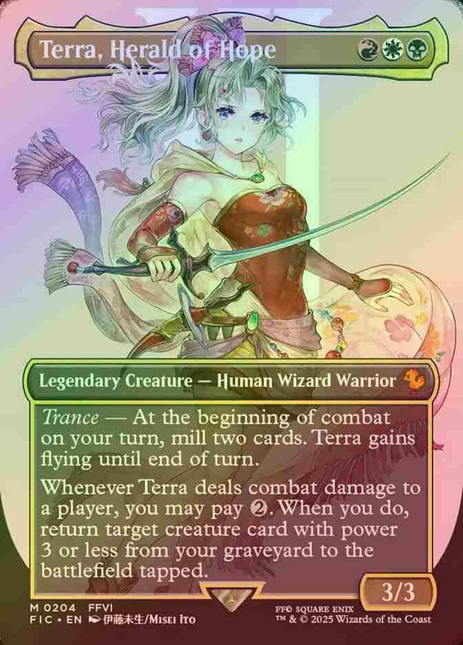 《特価品NM》【ボーダーレスFoil】【英】魔導の力を持つ少女、ティナ/Terra, Herald of Hope [FIC]
