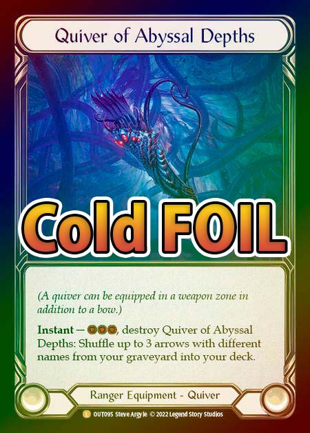 【FOIL】[Ranger] Quiver of Abyssal Depths [OUT095-L] Cold Foil